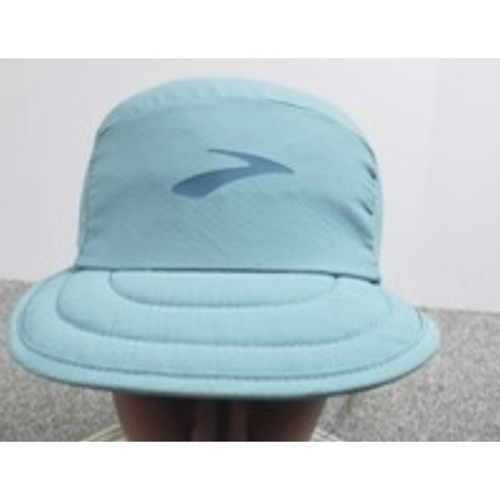 Brooks Running Hat Lightweight Packable Cap Aqua Adjustable NWT